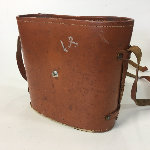 BINOCULAR CASE, Brown Leather - Missing Top